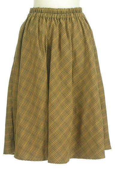 axes femme（アクシーズファム）の古着「千鳥チェック柄ミモレ丈フレアスカート（ロングスカート・マキシスカート）」大画像２へ