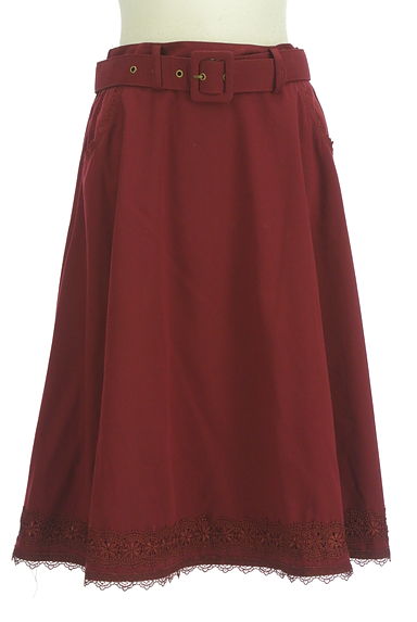 axes femme（アクシーズファム）の古着「お上品裾レースミモレフレアスカート（ロングスカート・マキシスカート）」大画像１へ