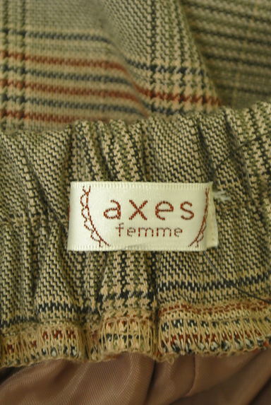 axes femme（アクシーズファム）の古着「チェック柄イレヘムラップ風スカート（ロングスカート・マキシスカート）」大画像６へ