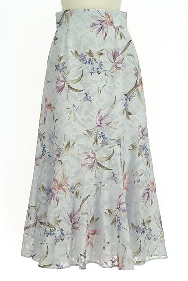 JUSGLITTY（ジャスグリッティー）の古着「リゾート花柄ロングフレアスカート（ロングスカート・マキシスカート）」大画像１へ