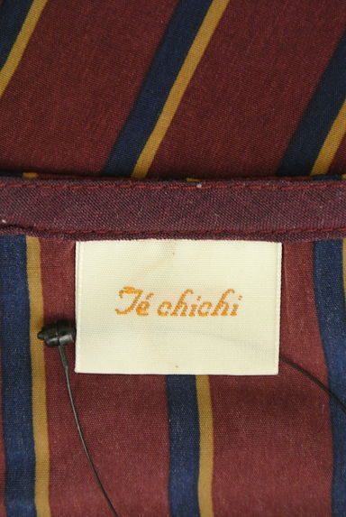 Te chichi（テチチ）の古着「マルチストライプ前リボンカットソー（カットソー・プルオーバー）」大画像６へ