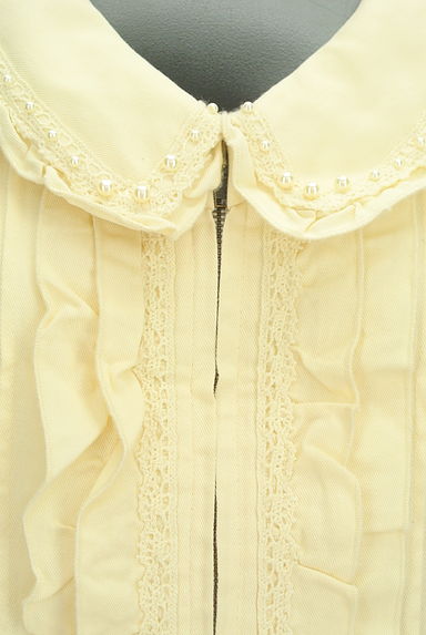 axes femme（アクシーズファム）の古着「パール飾りの付け襟ショートブルゾン（ブルゾン・スタジャン）」大画像４へ