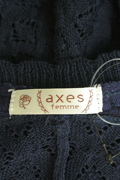 axes femme（アクシーズファム）の古着「シアーレースと透かし編みドルマンカーデ（カーディガン・ボレロ）」大画像６へ