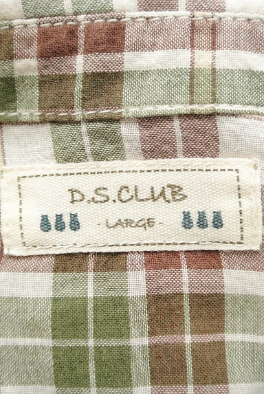 drug store's（ドラッグストアーズ）の古着「ワンポイント刺繍チェックロングシャツ（カジュアルシャツ）」大画像６へ