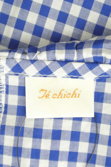 Te chichi（テチチ）の古着「フリルネックギンガムチェックブラウス（カットソー・プルオーバー）」大画像６へ