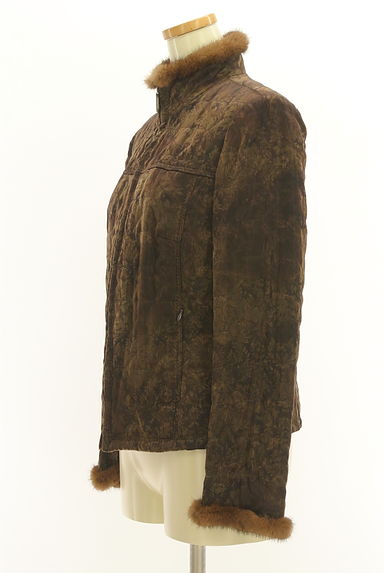 ITALIYA（伊太利屋）の古着「ファー付きハイネックオーガンジーコート（コート）」大画像３へ