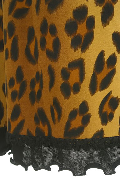 ITALIYA（伊太利屋）の古着「裾シフォンレオパード柄膝下スカート（ロングスカート・マキシスカート）」大画像５へ