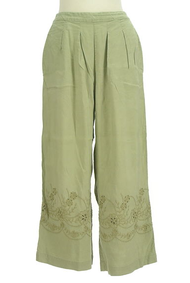 SM2（サマンサモスモス）の古着「裾刺繍リネン混ワイドパンツ（パンツ）」大画像１へ