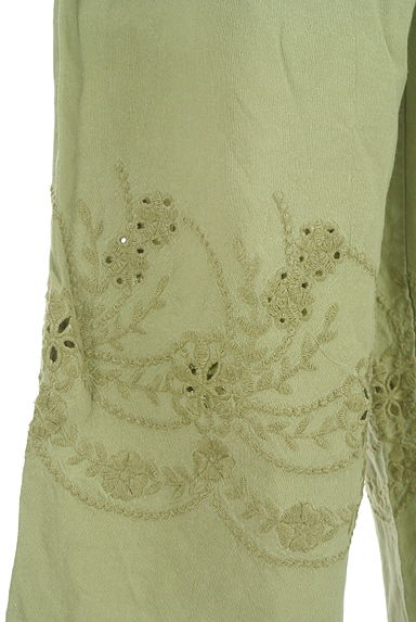 SM2（サマンサモスモス）の古着「裾刺繍リネン混ワイドパンツ（パンツ）」大画像５へ