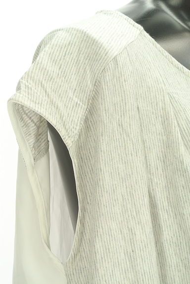 anySiS（エニィスィス）の古着「裾絞りストライプ切替カットソー（カットソー・プルオーバー）」大画像４へ