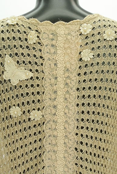 axes femme（アクシーズファム）の古着「刺繍花付き透かし編み七分袖カーディガン（カーディガン・ボレロ）」大画像５へ