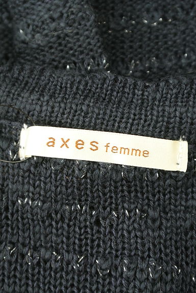 axes femme（アクシーズファム）の古着「シフォンリボンのラメ織りニット（ニット）」大画像６へ