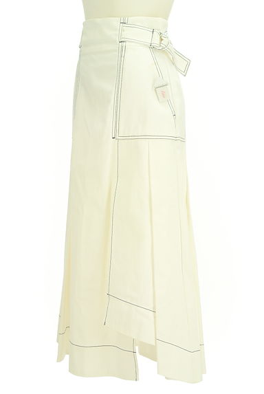 MERCURYDUO（マーキュリーデュオ）の古着「裾変形タックツイルロングスカート（ロングスカート・マキシスカート）」大画像４へ