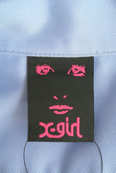 X-girl（エックスガール）の古着「バックロゴプリントシャツチュニック（ワンピース・チュニック）」大画像６へ