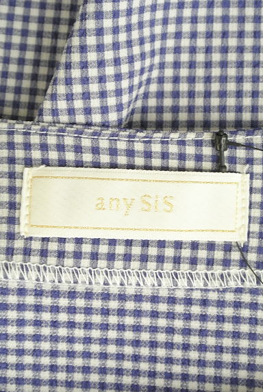 anySiS（エニィスィス）の古着「ラインストーン付きフリル袖チェックブラウス（カットソー・プルオーバー）」大画像６へ