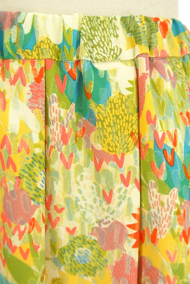 Jocomomola（ホコモモラ）の古着「カラフルレトロ花柄ひざ丈スカート（ロングスカート・マキシスカート）」大画像４へ