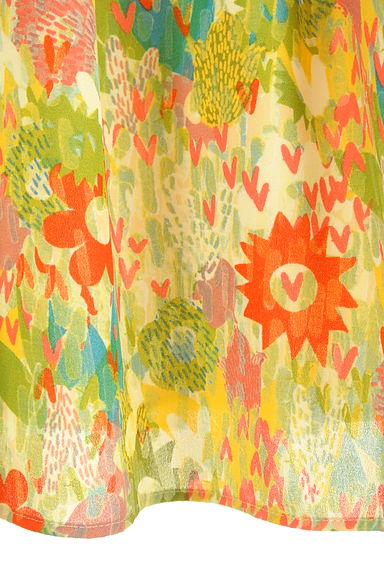 Jocomomola（ホコモモラ）の古着「カラフルレトロ花柄ひざ丈スカート（ロングスカート・マキシスカート）」大画像５へ