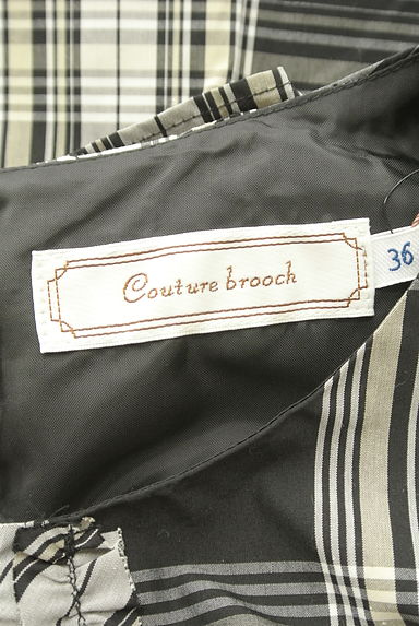 Couture Brooch（クチュールブローチ）の古着「セットアップ風バックリボン膝丈チェックワンピ（ワンピース・チュニック）」大画像６へ