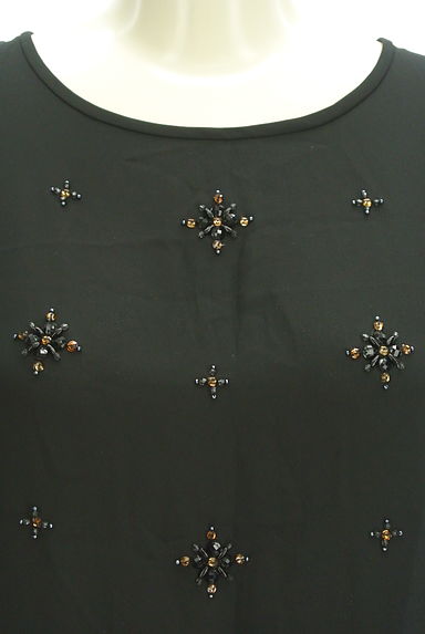 COMME CA（コムサ）の古着「フロントビーズ刺繍シフォンプルオーバー（カットソー・プルオーバー）」大画像４へ