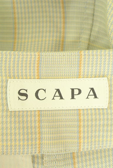 SCAPA（スキャパ）の古着「ボタンデザインチェック柄ワイドパンツ（パンツ）」大画像６へ
