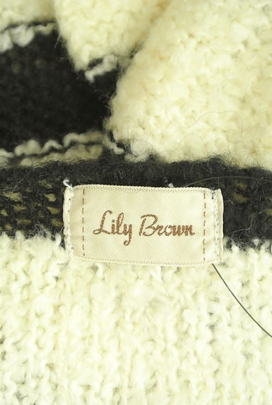 Lily Brown（リリーブラウン）の古着「ラウンドヘムボーダーローゲージニット（セーター）」大画像６へ
