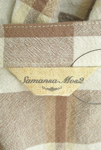 SM2（サマンサモスモス）の古着「綿混チェック柄ロングワンピース（ワンピース・チュニック）」大画像６へ