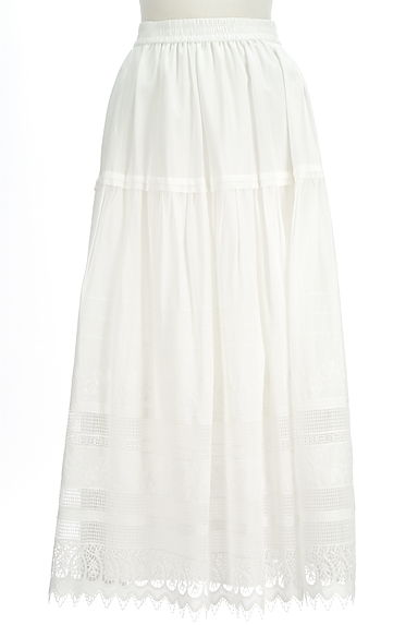 SLOBE IENA（スローブイエナ）の古着「刺繍レース綿混ロングスカート（ロングスカート・マキシスカート）」大画像１へ
