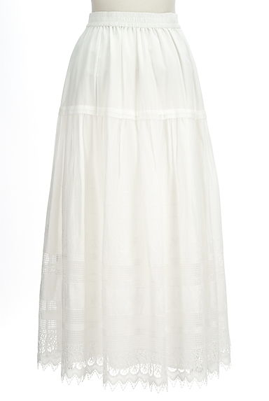 SLOBE IENA（スローブイエナ）の古着「刺繍レース綿混ロングスカート（ロングスカート・マキシスカート）」大画像２へ