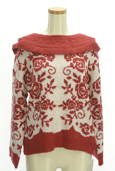 axes femme（アクシーズファム）の古着「薔薇柄もちもちレースアップセーター（セーター）」大画像１へ
