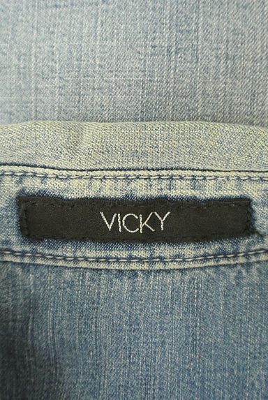 VICKY（ビッキー）の古着「ウォッシュドデニムシャツ（カジュアルシャツ）」大画像６へ