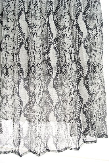 AZUL by moussy（アズールバイマウジー）の古着「パイソンプリーツシアーロングスカート（ロングスカート・マキシスカート）」大画像５へ