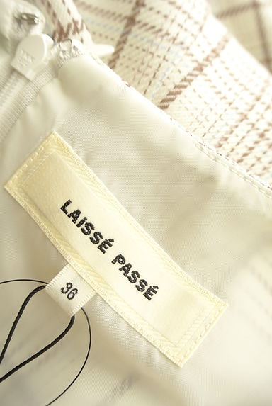 LAISSE PASSE（レッセパッセ）の古着「ベルト付きチェック柄膝下ワンピース（ワンピース・チュニック）」大画像６へ