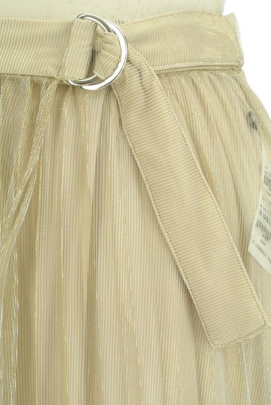 MURUA（ムルーア）の古着「ゴールド＆シルバー光沢シアー巻きスカート（ロングスカート・マキシスカート）」大画像４へ