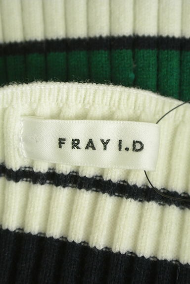 FRAY I.D（フレイアイディー）の古着「ボーダー柄膝下リブニットワンピース（ワンピース・チュニック）」大画像６へ