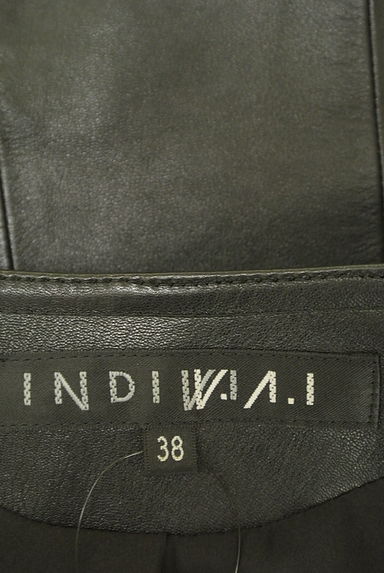 INDIVI（インディヴィ）の古着「ノーカラーレザージャケット（ブルゾン・スタジャン）」大画像６へ