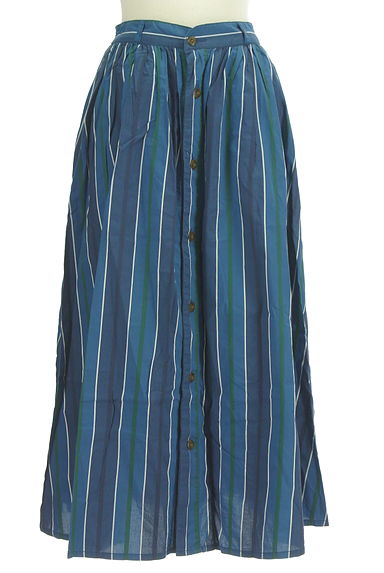 CUBE SUGAR（キューブシュガー）の古着「マルチストライプロングスカート（ロングスカート・マキシスカート）」大画像１へ