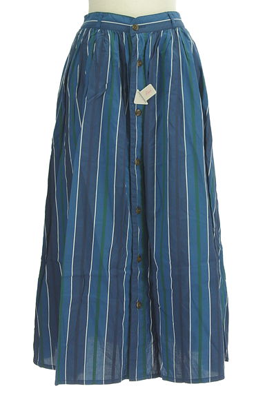 CUBE SUGAR（キューブシュガー）の古着「マルチストライプロングスカート（ロングスカート・マキシスカート）」大画像４へ