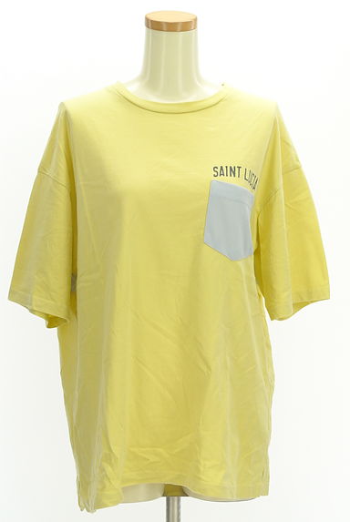 CUBE SUGAR（キューブシュガー）の古着「別地切替オーバーサイズTシャツ（Ｔシャツ）」大画像１へ