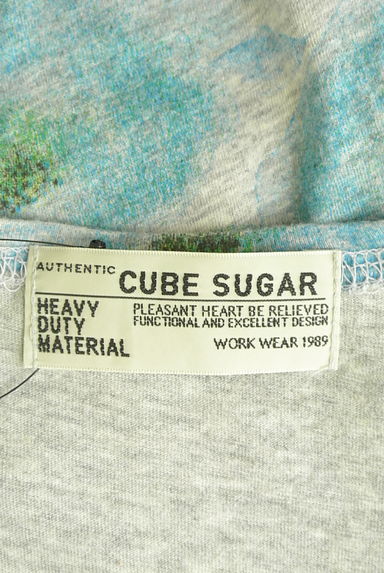 CUBE SUGAR（キューブシュガー）の古着「花柄フレンチスリーブカットソー（カットソー・プルオーバー）」大画像６へ