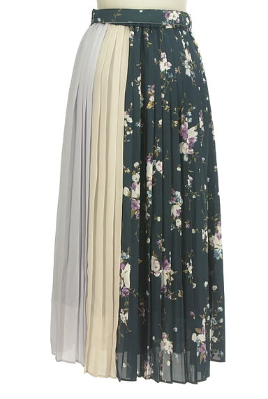 WILLSELECTION（ウィルセレクション）の古着「花柄プリーツシフォン切替スカート（ロングスカート・マキシスカート）」大画像２へ