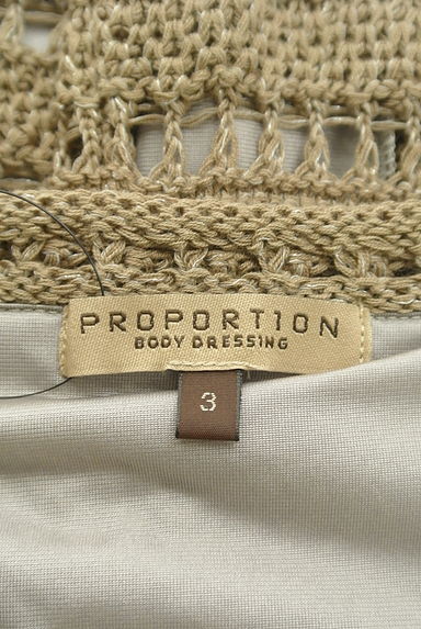 PROPORTION BODY DRESSING（プロポーションボディ ドレッシング）の古着「デザイン編み膝上ニットワンピース（ワンピース・チュニック）」大画像６へ
