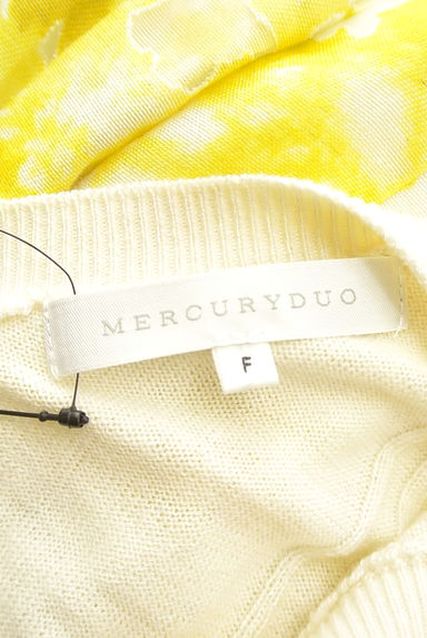 MERCURYDUO（マーキュリーデュオ）の古着「リブニット切替花柄シアーワンピース（ワンピース・チュニック）」大画像６へ