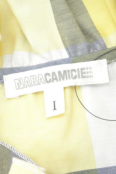 NARA CAMICIE（ナラカミーチェ）の古着「チェック柄パフスリーブブラウス（ブラウス）」大画像６へ
