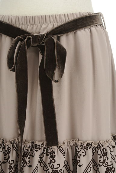 axes femme（アクシーズファム）の古着「ベロアリボン付き花柄ロングスカート（ロングスカート・マキシスカート）」大画像４へ