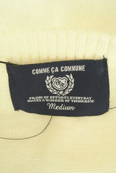 COMME CA COMMUNE（コムサコミューン）の古着「ロゴプリントクルーネックニット（ニット）」大画像６へ