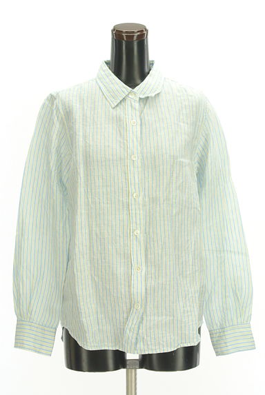 UNITED ARROWS（ユナイテッドアローズ）の古着「さわやかストライプ柄リネンシャツ（カジュアルシャツ）」大画像１へ