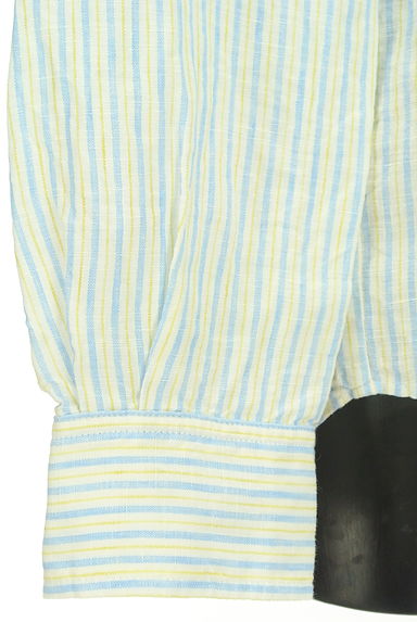 UNITED ARROWS（ユナイテッドアローズ）の古着「さわやかストライプ柄リネンシャツ（カジュアルシャツ）」大画像５へ
