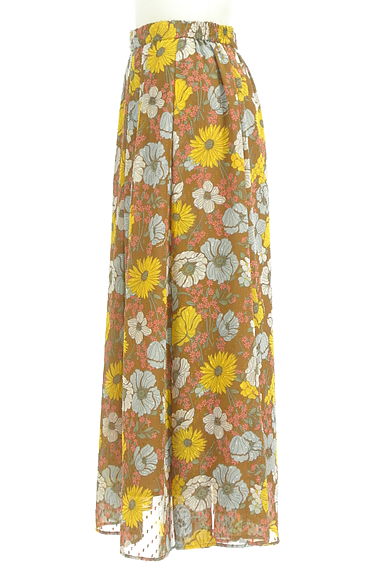 BARNYARDSTORM（バンヤードストーム）の古着「花柄凹凸ドットシフォンロングスカート（ロングスカート・マキシスカート）」大画像３へ