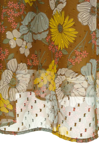 BARNYARDSTORM（バンヤードストーム）の古着「花柄凹凸ドットシフォンロングスカート（ロングスカート・マキシスカート）」大画像５へ