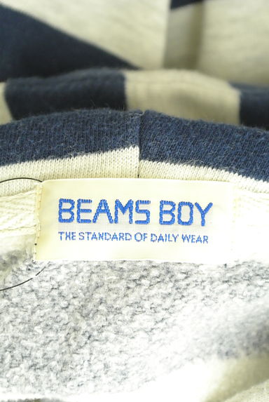 BEAMS Women's（ビームス　ウーマン）の古着「裏起毛ボーダーパーカー（スウェット・パーカー）」大画像６へ
